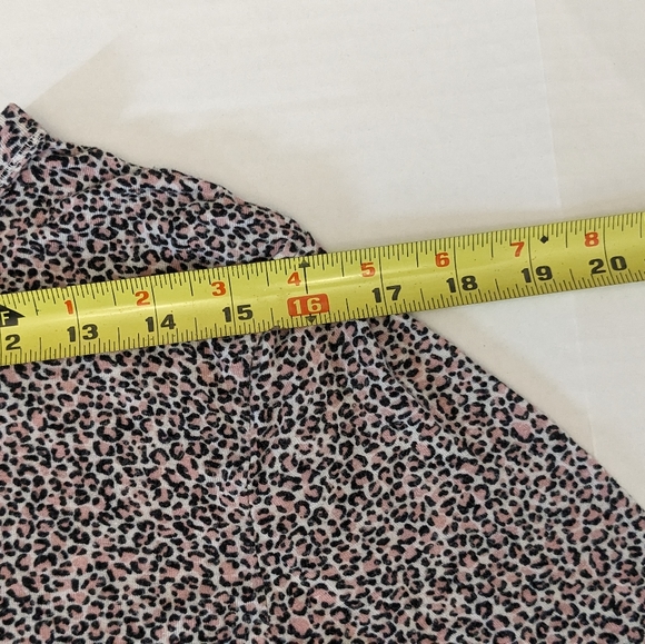 Cuddl Duds Pink Cheetah Print Pajama Top Women's Large Comfy Long Sleeve - Picture 9 of 12